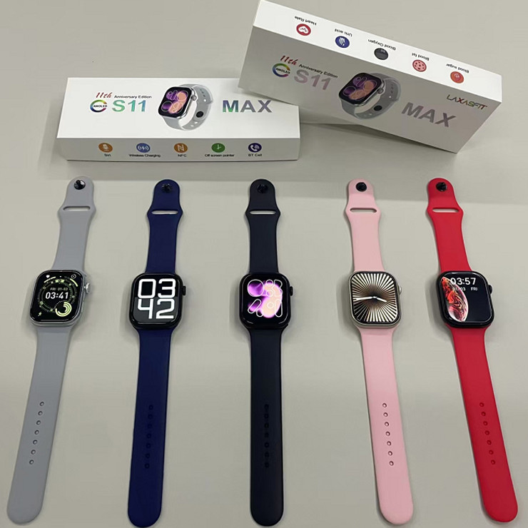 ساعت هوشمند 46 میلی متری مدل S11 Max با بند سیلیکونی