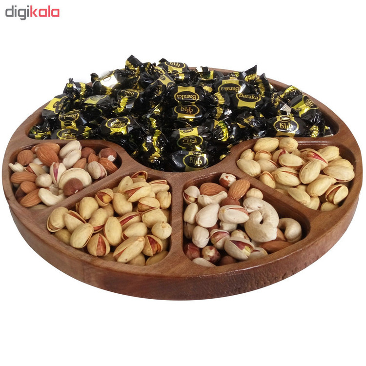 اردورخوری چوبی مدل 2_202 با ابعاد 280×280×25 میلیمتر، ساختهشده از چوب طبیعی با رنگ بیضرر برای سلامتی، دارای یک طبقه و قابلیت نظافت آسان با پارچه مرطوب