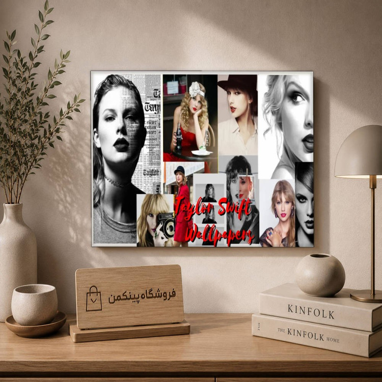 تابلو شاسی پینکمن طرح تیلور سویفت کلاژ - Taylor Swift Collage Desktop کد Jm 28
