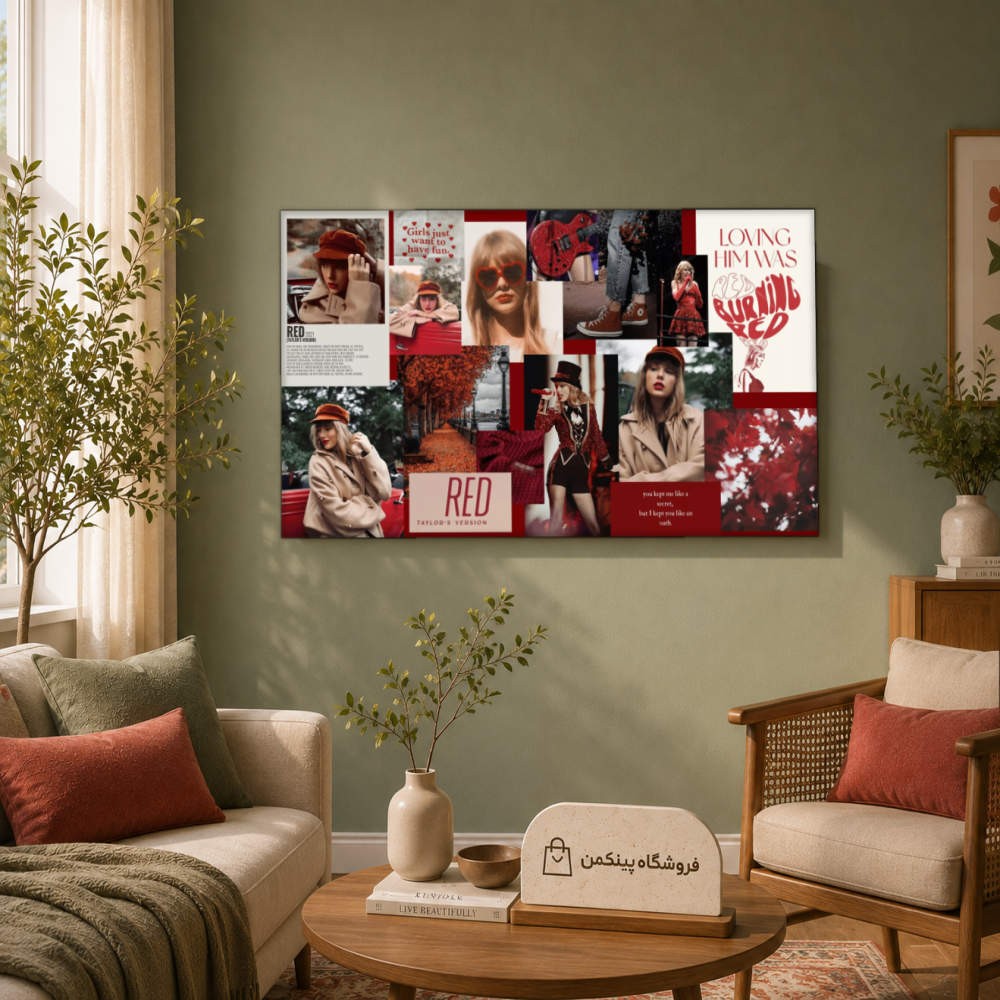 تابلو شاسی پینکمن طرح تیلور سویفت کلاژ - Taylor Swift Collage Desktop کد Jm 26