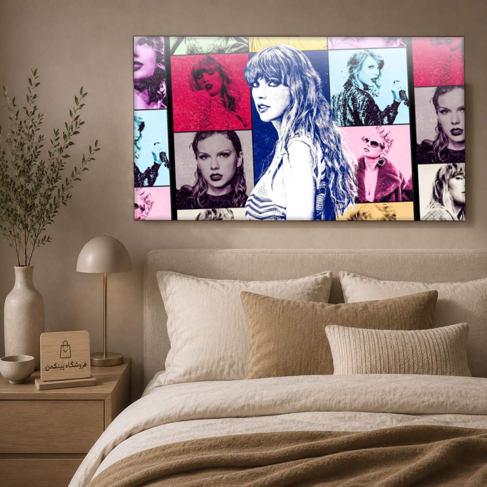 تابلو شاسی پینکمن طرح تیلور سویفت کلاژ - Taylor Swift Collage Desktop کد Jm 25