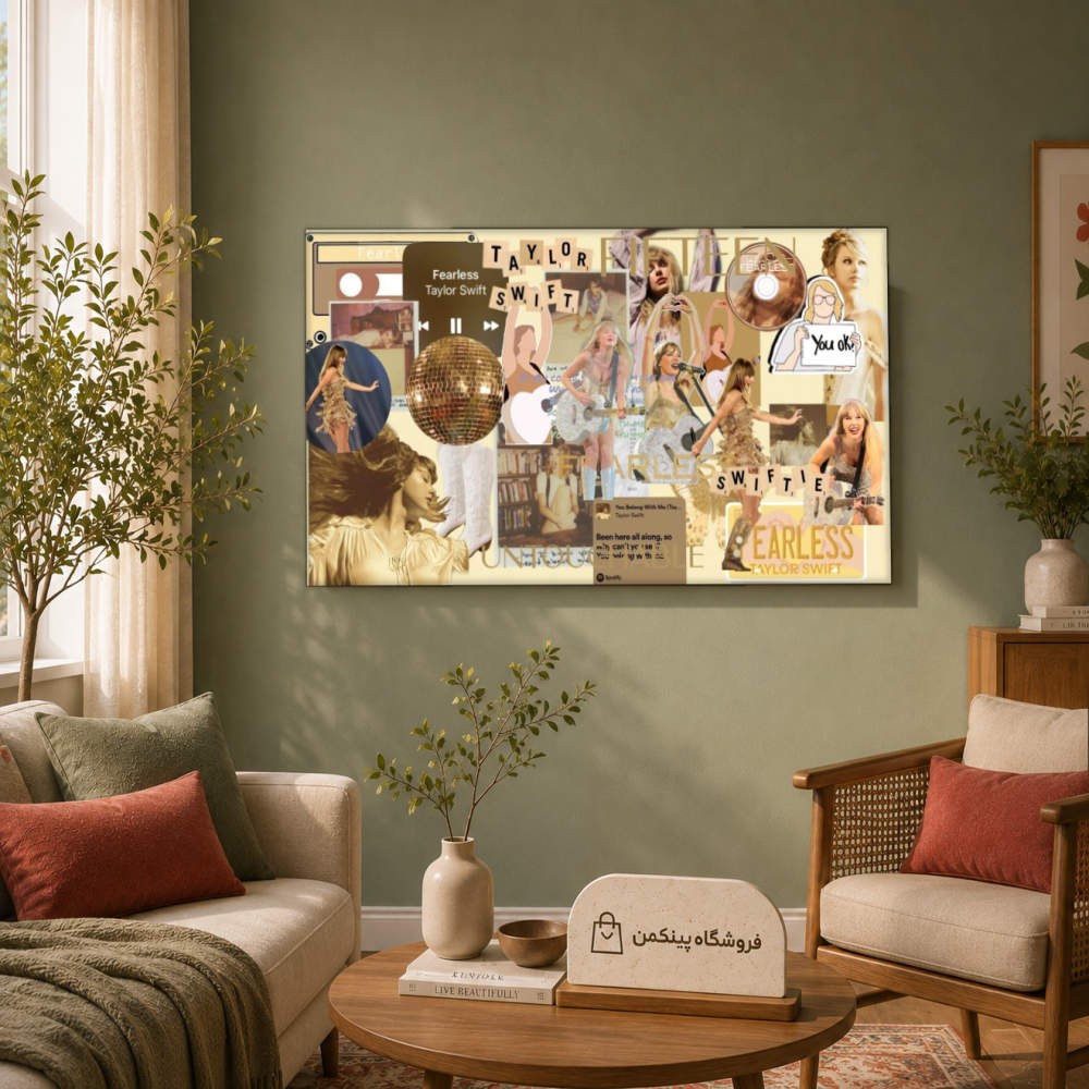 تابلو شاسی پینکمن طرح تیلور سویفت کلاژ - Taylor Swift Collage Desktop کد Jm 21