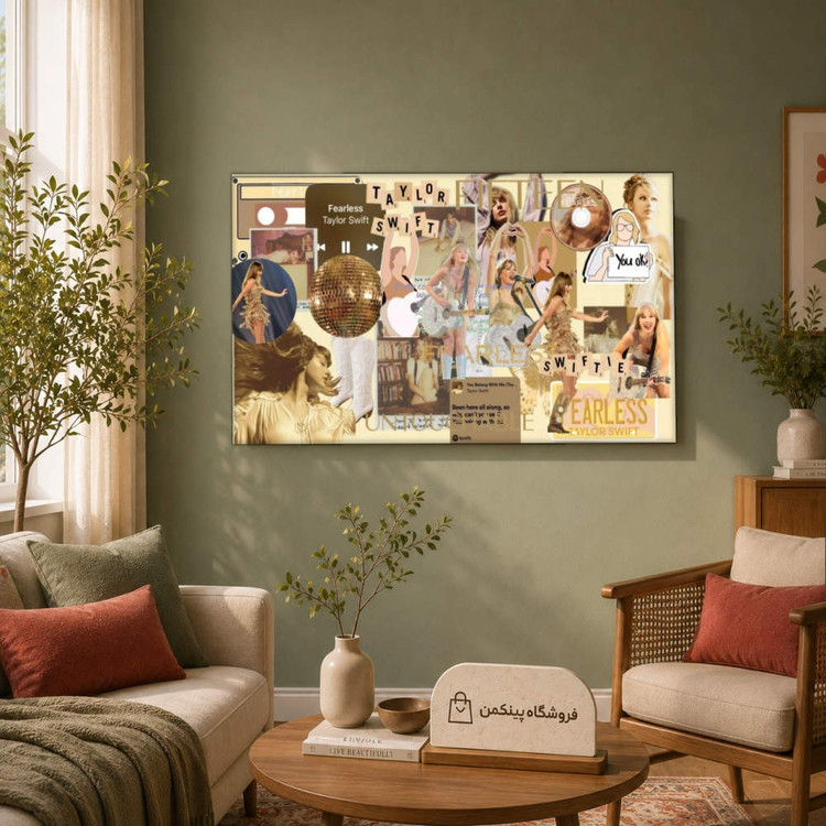 تابلو شاسی پینکمن طرح تیلور سویفت کلاژ - Taylor Swift Collage Desktop کد Jm 21