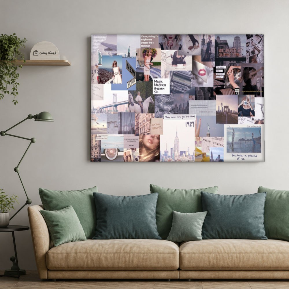 تابلو شاسی پینکمن طرح تیلور سویفت کلاژ - Taylor Swift Collage Desktop کد Jm 11