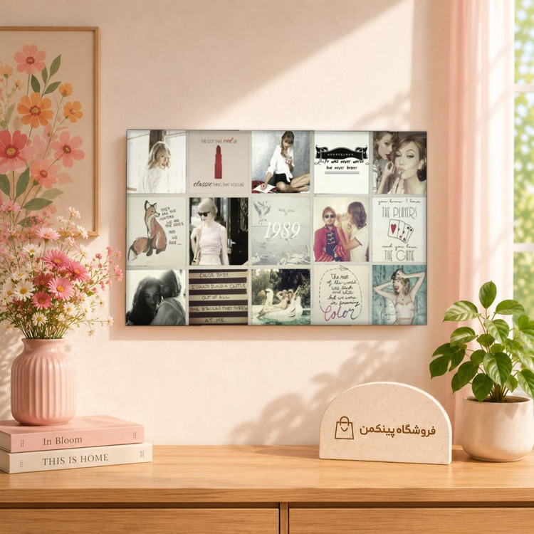 تابلو شاسی پینکمن طرح تیلور سویفت کلاژ - Taylor Swift Collage Desktop کد Jm 1