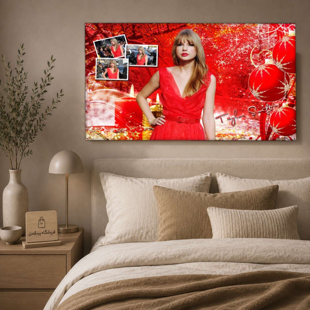 تابلو شاسی پینکمن طرح تیلور سویفت کریسمس - Taylor Swift Christmas Computer کد Jm 6