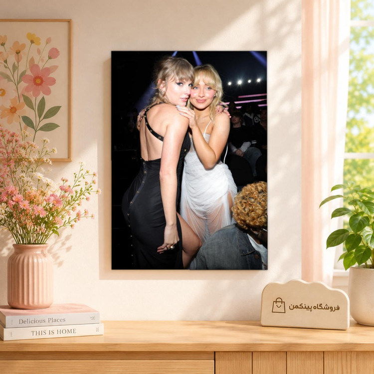 تابلو شاسی پینکمن طرح تیلور سویفت و Sabrina Carpenter - Taylor Swift And Sabrina Carpenter کد Jm 28