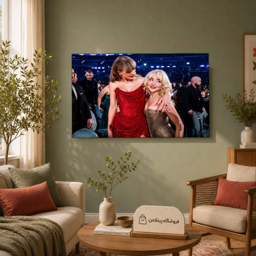 تابلو شاسی پینکمن طرح تیلور سویفت و Sabrina Carpenter - Taylor Swift And Sabrina Carpenter کد Jm 24