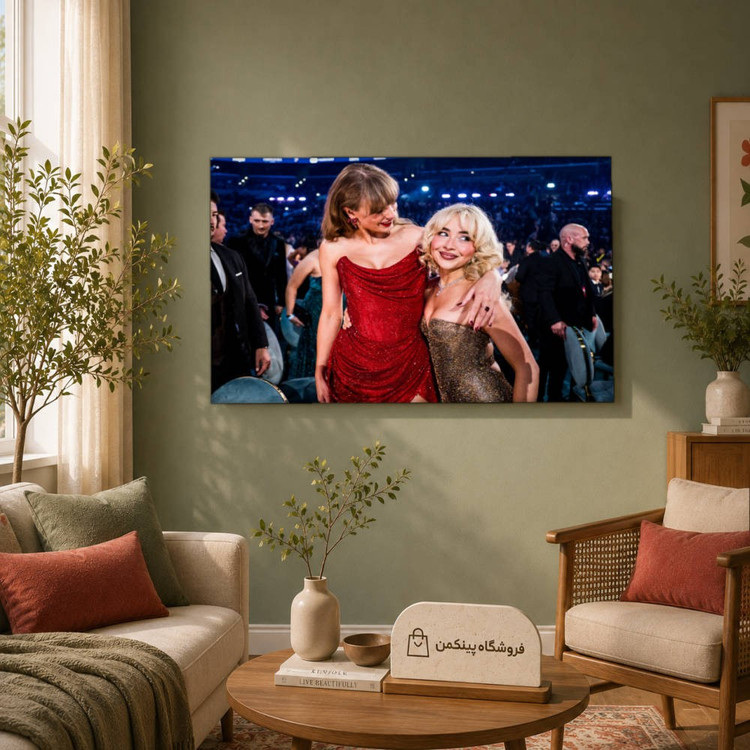 تابلو شاسی پینکمن طرح تیلور سویفت و Sabrina Carpenter - Taylor Swift And Sabrina Carpenter کد Jm 24
