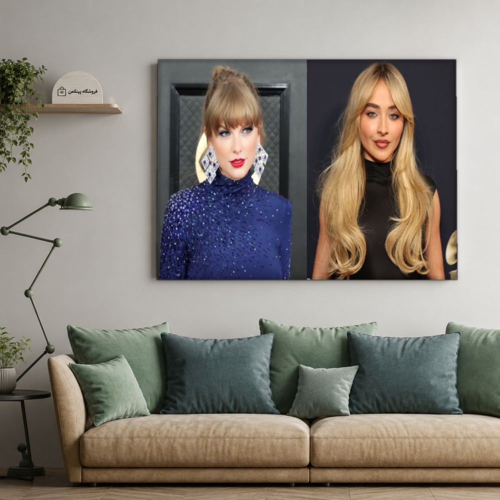 تابلو شاسی پینکمن طرح تیلور سویفت و Sabrina Carpenter - Taylor Swift And Sabrina Carpenter کد Jm 21