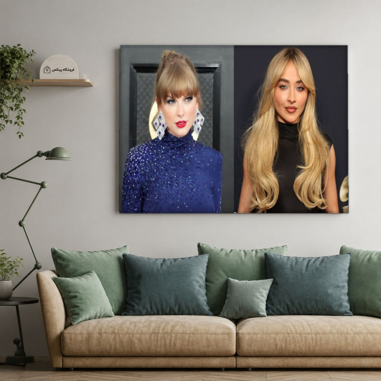 تابلو شاسی پینکمن طرح تیلور سویفت و Sabrina Carpenter - Taylor Swift And Sabrina Carpenter کد Jm 21