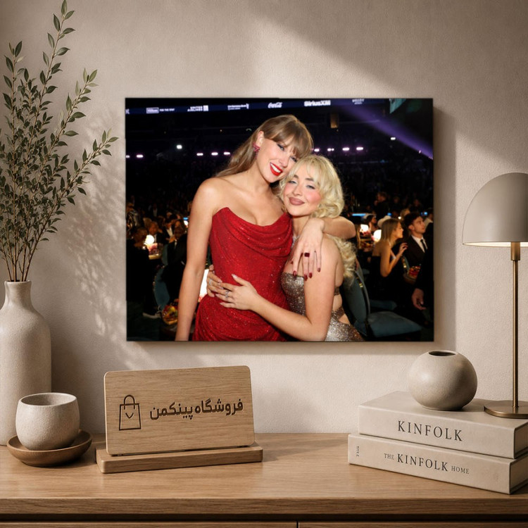 تابلو شاسی پینکمن طرح تیلور سویفت و Sabrina Carpenter - Taylor Swift And Sabrina Carpenter کد Jm 18