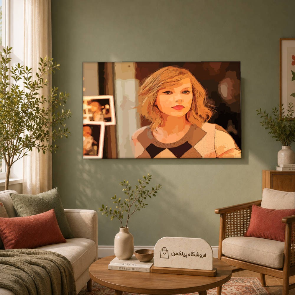 تابلو شاسی پینکمن طرح تیلور سویفت هنر - Taylor Swift Art کد Jm 21
