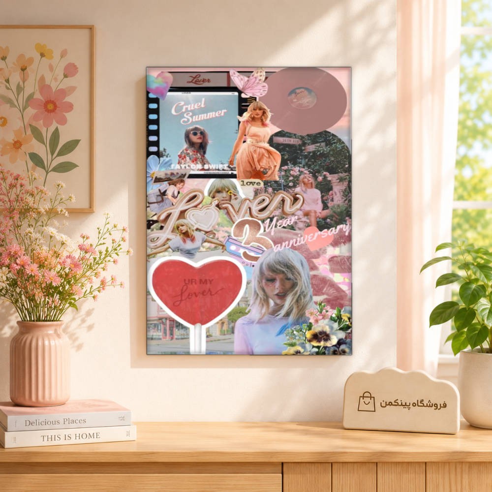 تابلو شاسی پینکمن طرح تیلور سویفت Valentine's روز - Taylor Swift Valentine's Day کد Jm 8