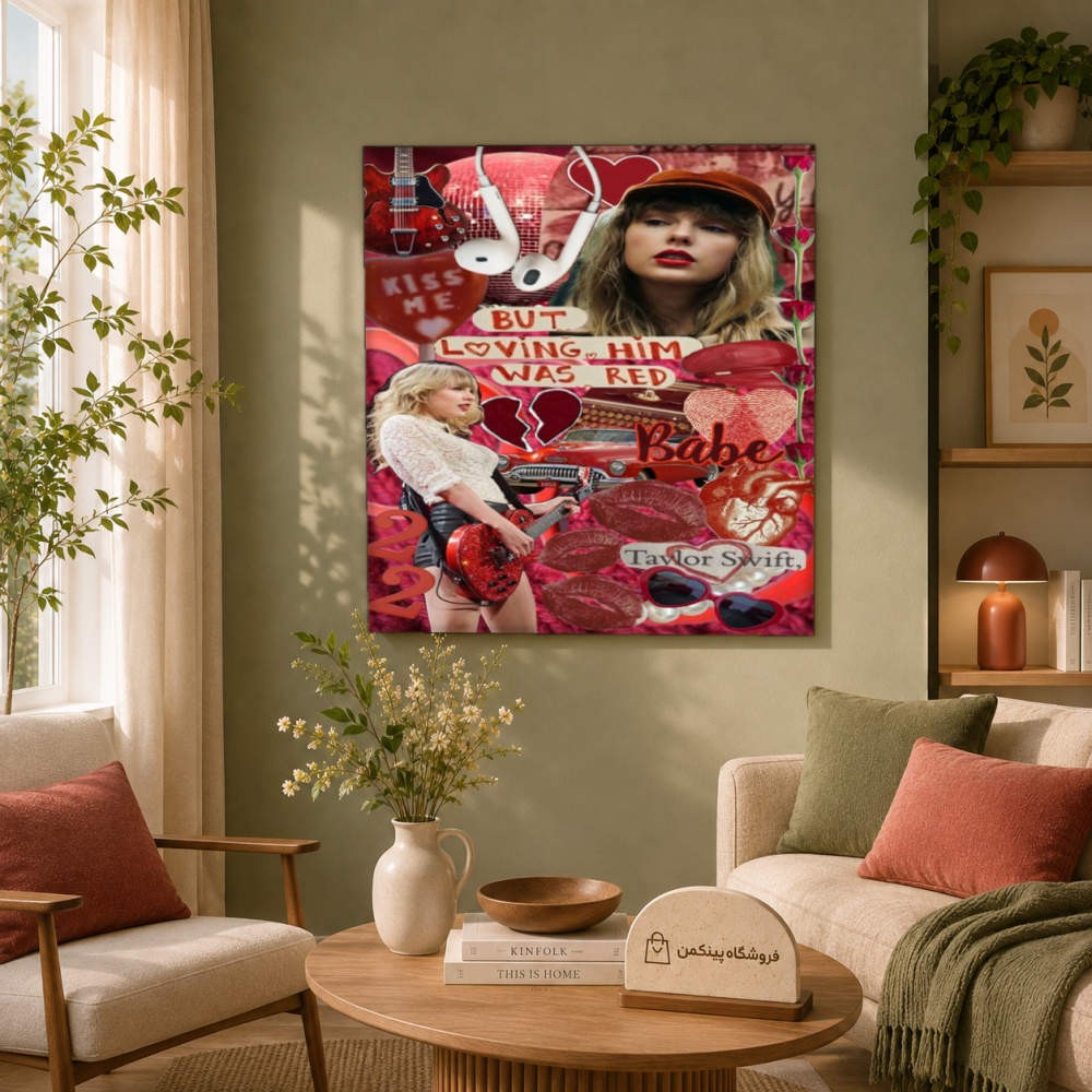 تابلو شاسی پینکمن طرح تیلور سویفت Valentine's روز - Taylor Swift Valentine's Day کد Jm 12