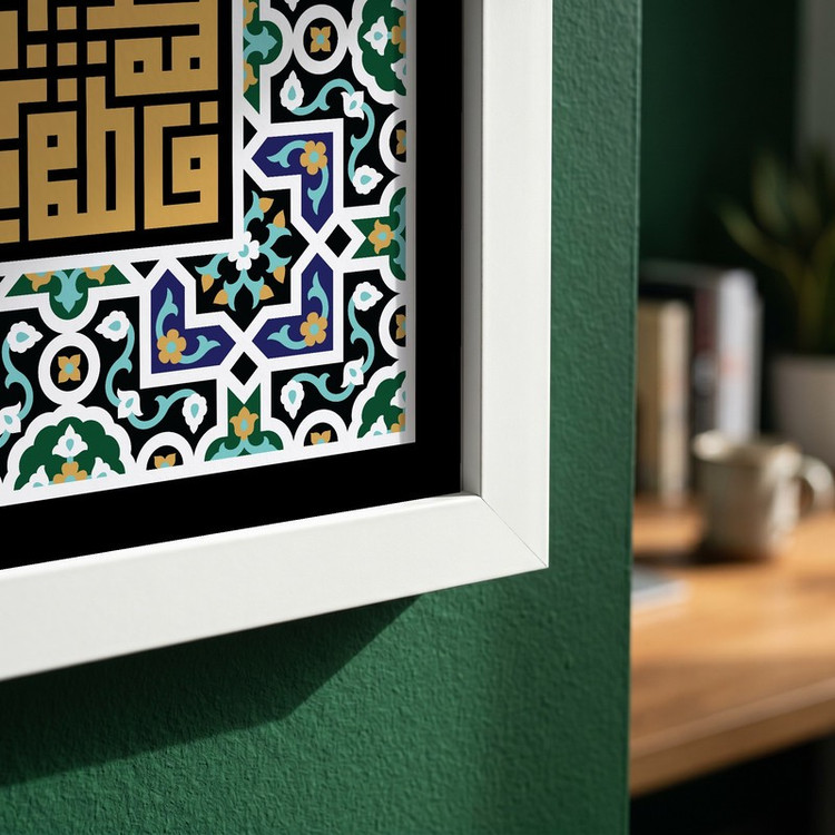 تابلو طرح یا حضرت فاطمه (س) مدل G15604 فریم سفید