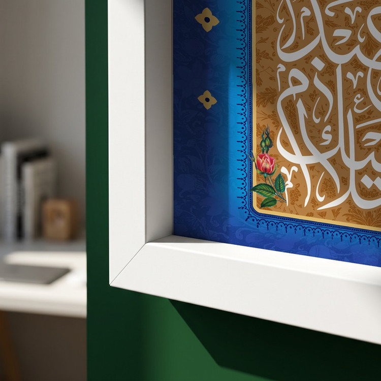 تابلو طرح ولادت حضرت عبدالعظیم (ع) مدل G15218 فریم سفید