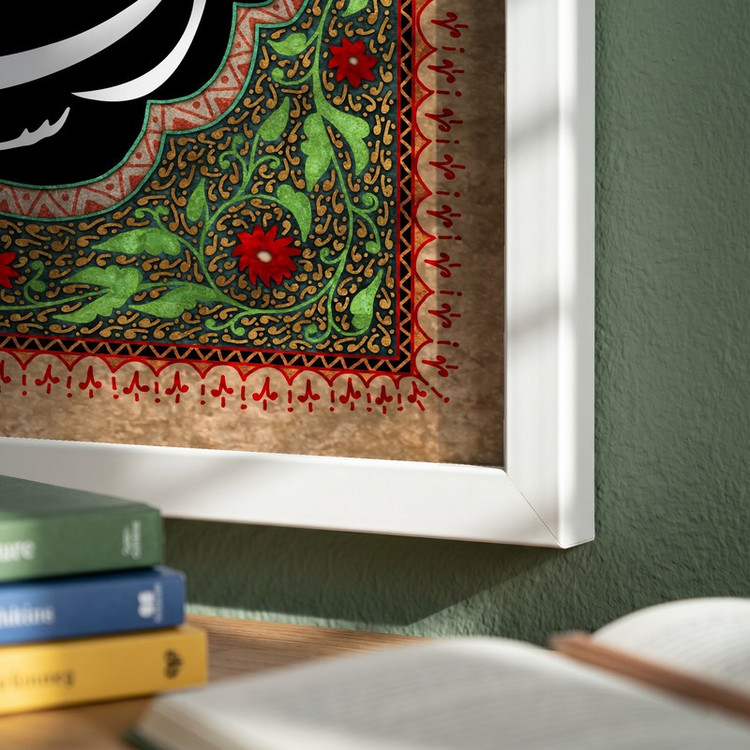 تابلو طرح وفات عبدالعظیم حسنی (ع) مدل G14915 فریم سفید