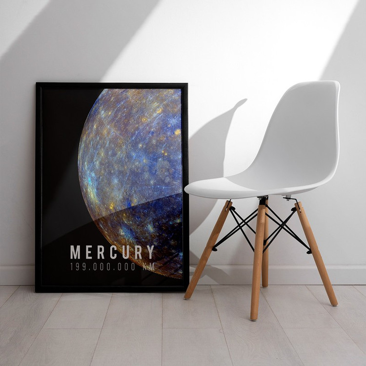 تابلو مدل دیواری طرح سیاره عطارد Mercury کد FD459
