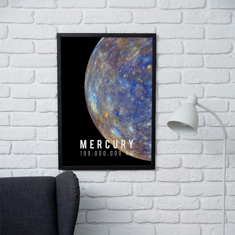 تابلو مدل دیواری طرح سیاره عطارد Mercury کد FD459