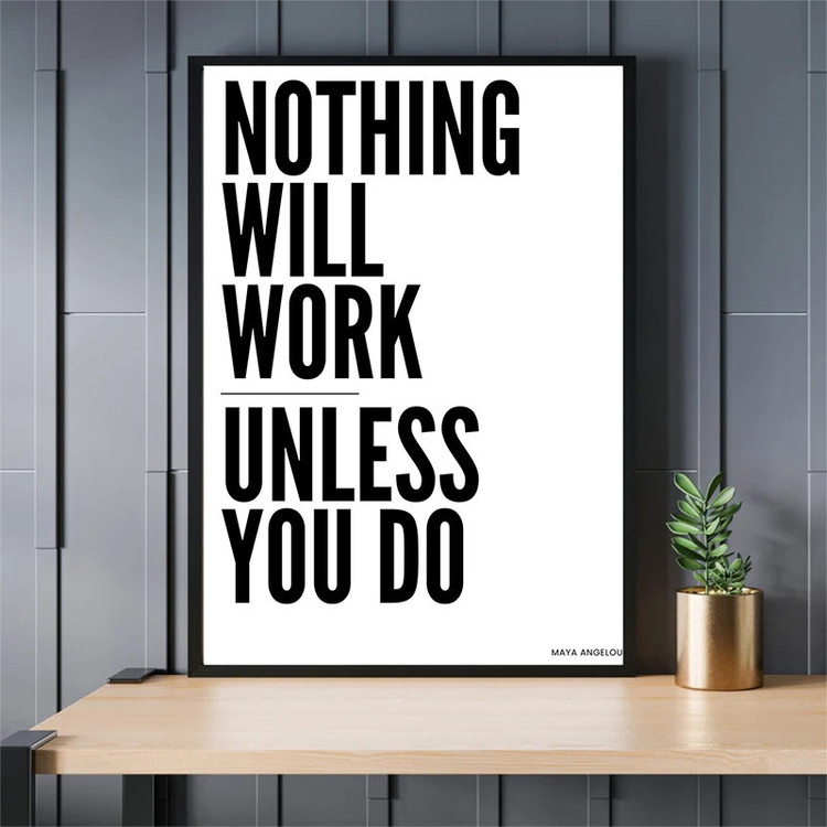تابلو انگیزشی مدل Nothing will work