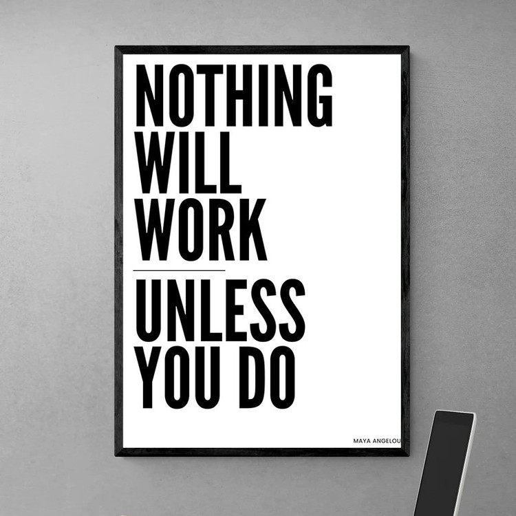 تابلو انگیزشی مدل Nothing will work