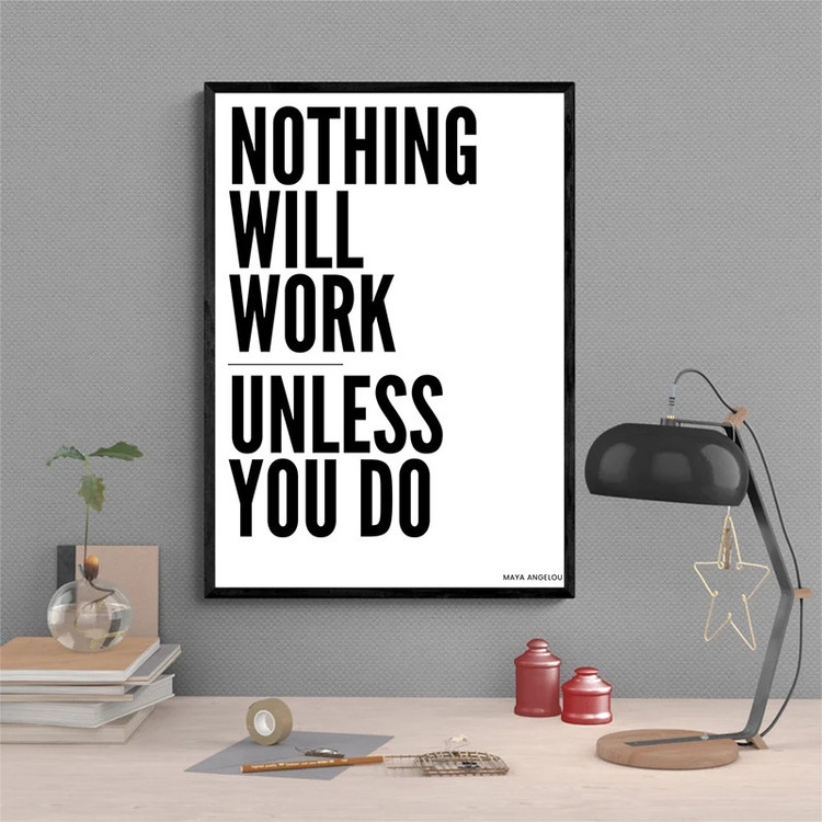 تابلو انگیزشی مدل Nothing will work