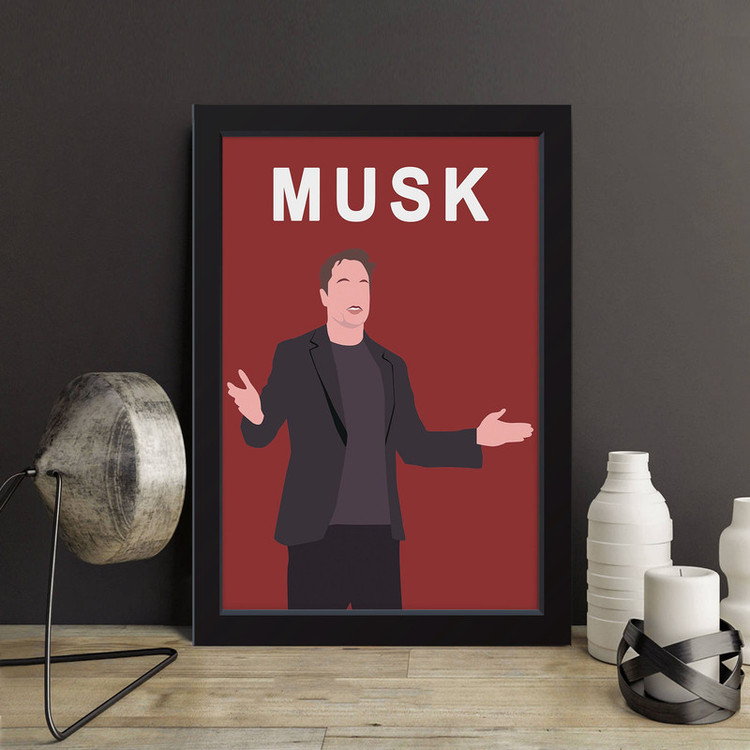 تابلو مدل مینیمال Elon Musk ایلان ماسک کد Q2626