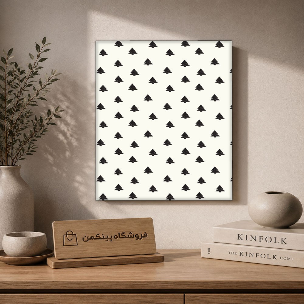 تابلو شاسی پینکمن طرح تکرنگ کریسمس - Monochrome Christmas کد Jm 30