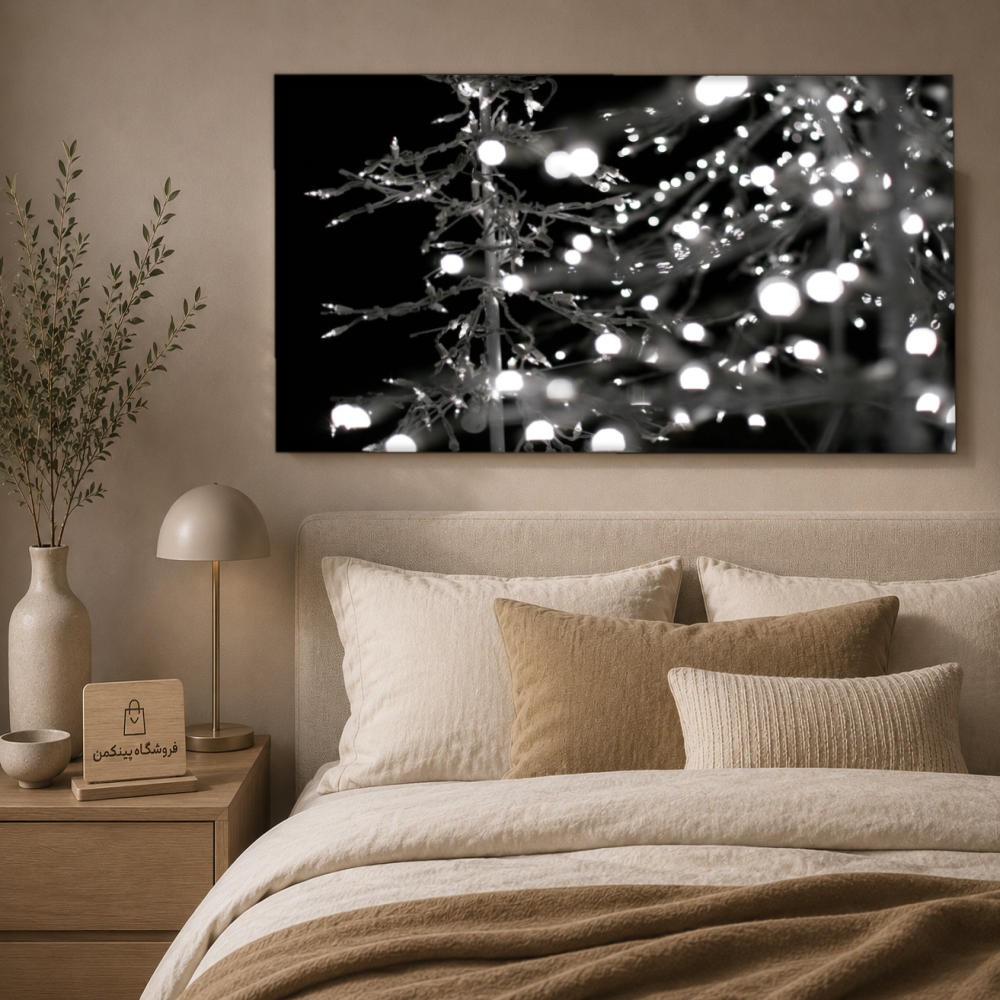 تابلو شاسی پینکمن طرح تکرنگ کریسمس - Monochrome Christmas کد Jm 28