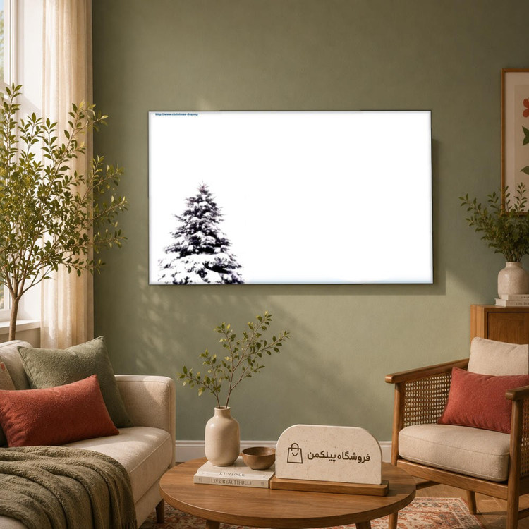 تابلو شاسی پینکمن طرح تکرنگ کریسمس - Monochrome Christmas کد Jm 2