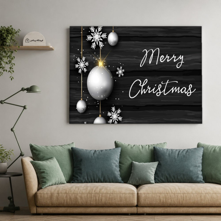 تابلو شاسی پینکمن طرح تکرنگ کریسمس - Monochrome Christmas کد Jm 15
