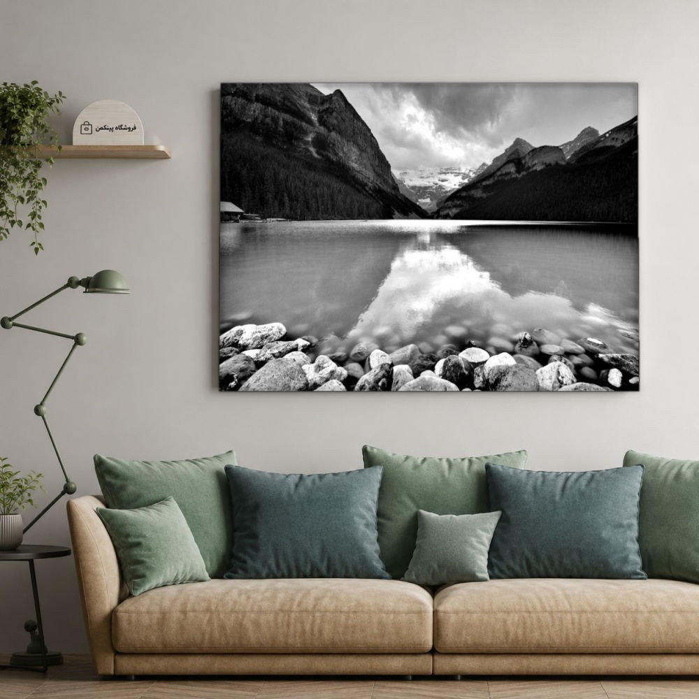 تابلو شاسی پینکمن طرح تکرنگ چشمانداز - Monochrome Landscape کد Jm 3