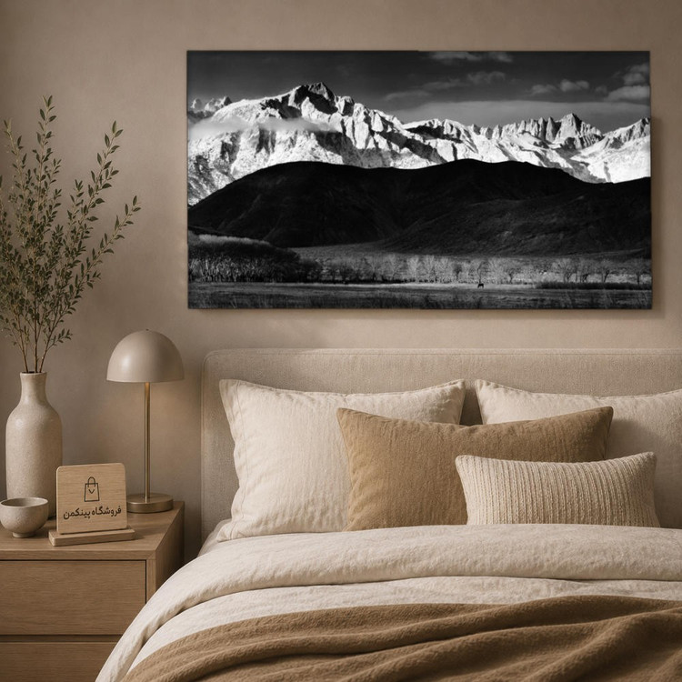 تابلو شاسی پینکمن طرح تکرنگ چشمانداز - Monochrome Landscape کد Jm 28