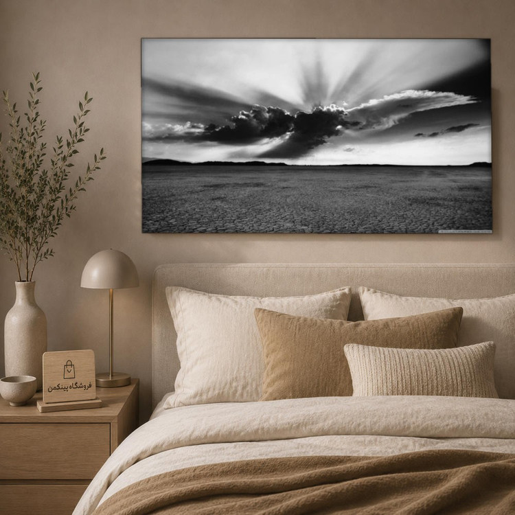 تابلو شاسی پینکمن طرح تکرنگ چشمانداز - Monochrome Landscape کد Jm 24