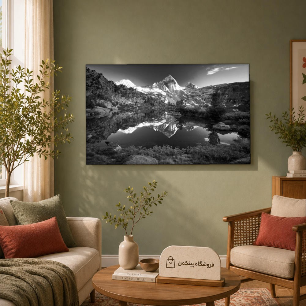 تابلو شاسی پینکمن طرح تکرنگ چشمانداز - Monochrome Landscape کد Jm 16