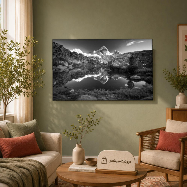 تابلو شاسی پینکمن طرح تکرنگ چشمانداز - Monochrome Landscape کد Jm 16