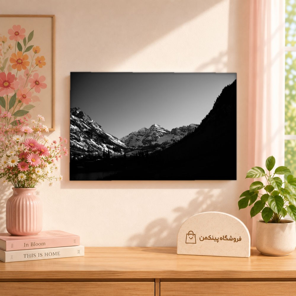 تابلو شاسی پینکمن طرح تکرنگ چشمانداز - Monochrome Landscape کد Jm 12