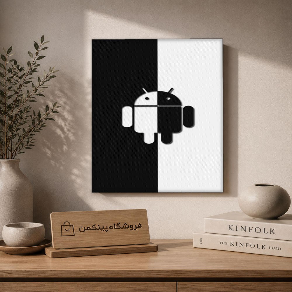 تابلو شاسی پینکمن طرح تکرنگ نسخه چهارم - Monochrome Android کد Jm 7