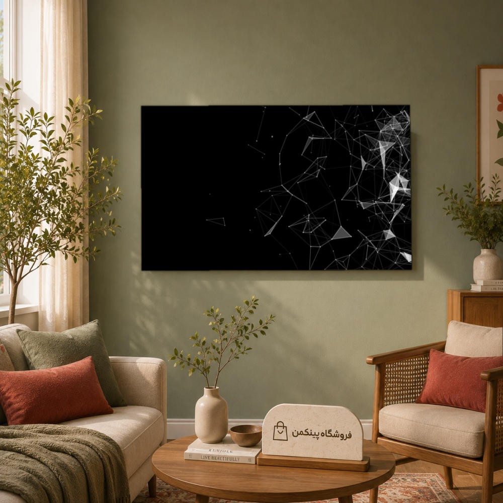 تابلو شاسی پینکمن طرح تکرنگ نسخه پنجم - Monochrome Desktop کد Jm 38