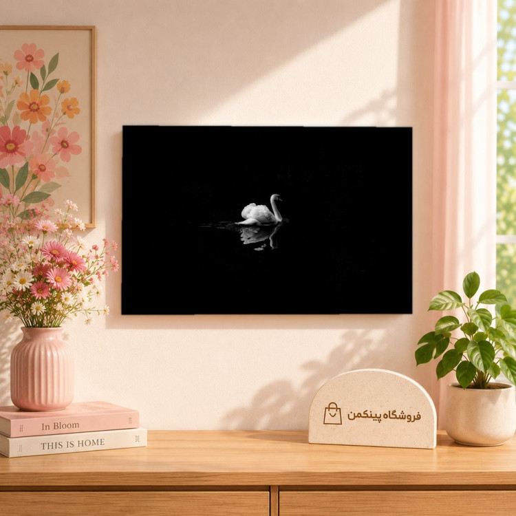 تابلو شاسی پینکمن طرح تکرنگ نسخه پنجم - Monochrome Desktop کد Jm 28