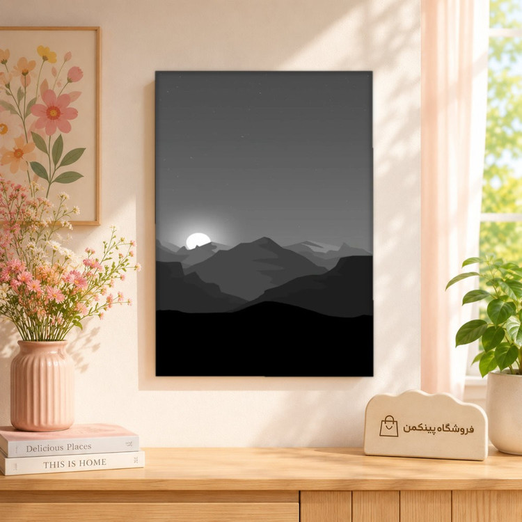 تابلو شاسی پینکمن طرح تکرنگ نسخه هفتم - Monochrome Mobile کد Jm 40