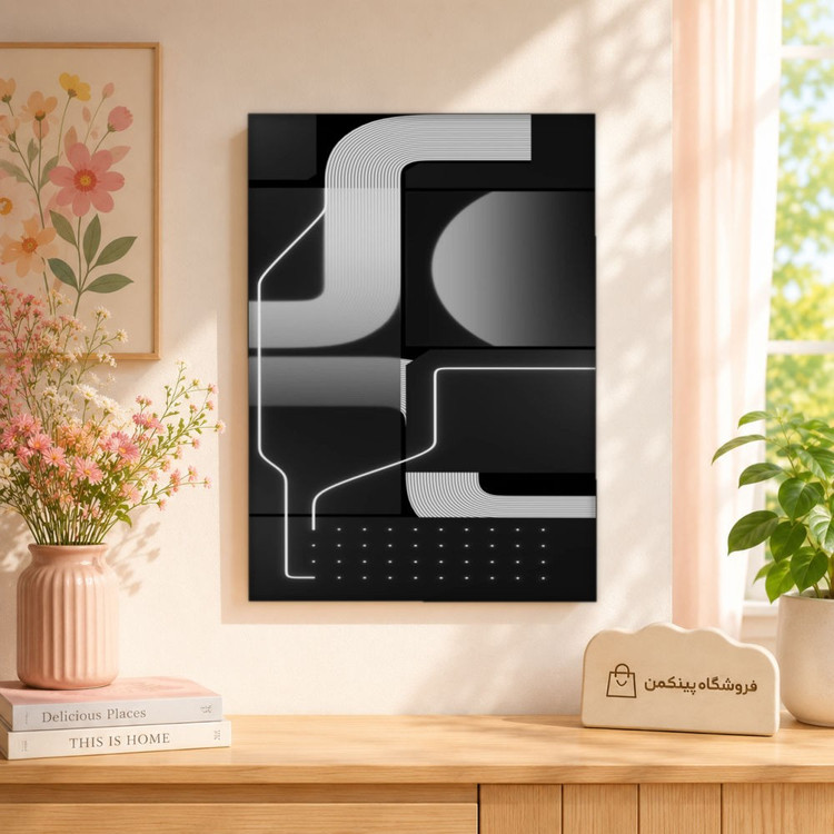 تابلو شاسی پینکمن طرح تکرنگ نسخه هفتم - Monochrome Mobile کد Jm 29