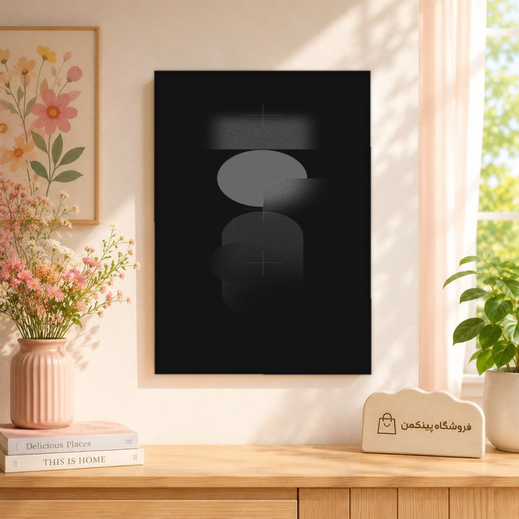 تابلو شاسی پینکمن طرح تکرنگ نسخه دهم - Phone Monochrome کد Jm 15