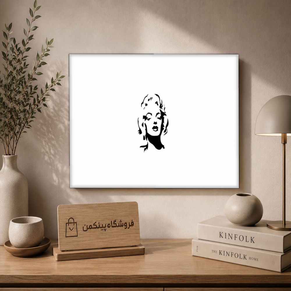 تابلو شاسی پینکمن طرح تکرنگ مینیمال - Monochrome Minimal 4k کد Jm 23