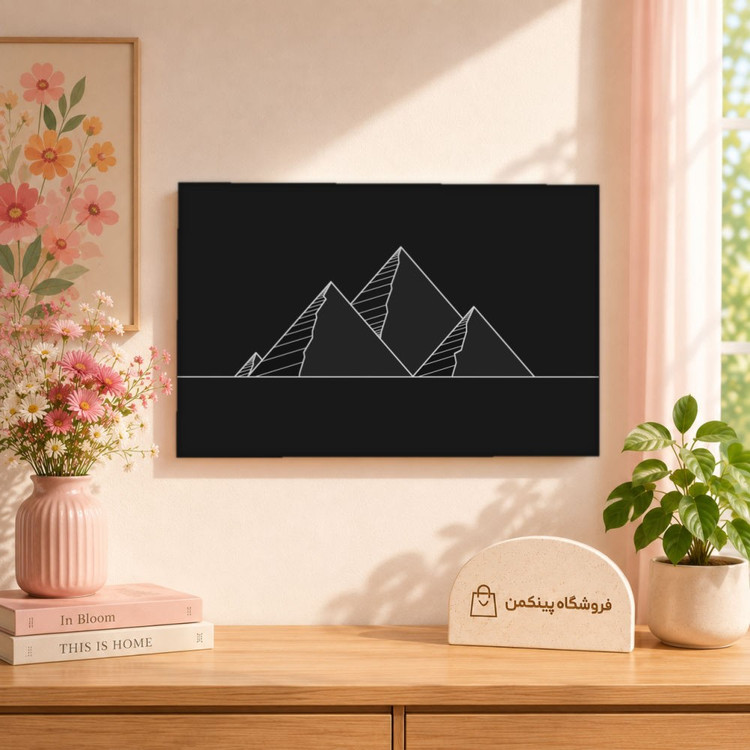 تابلو شاسی پینکمن طرح تکرنگ مینیمال - Monochrome Minimal 4k کد Jm 22