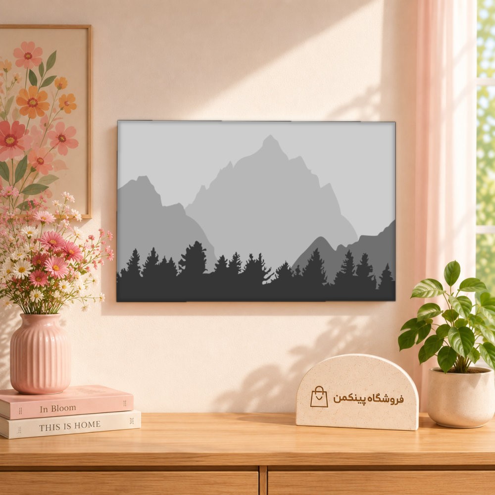 تابلو شاسی پینکمن طرح تکرنگ مینیمال - Monochrome Minimal 4k کد Jm 20