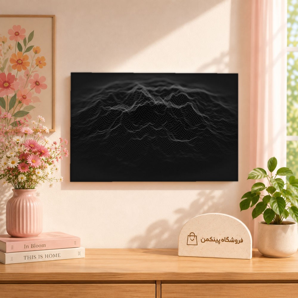 تابلو شاسی پینکمن طرح تکرنگ مینیمال - Monochrome Minimal 4k کد Jm 12