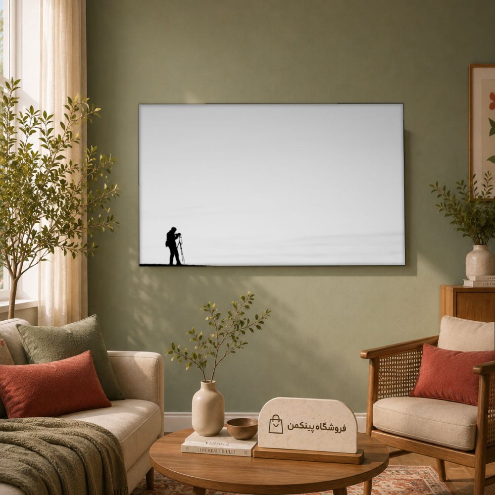 تابلو شاسی پینکمن طرح تکرنگ مینیمال - Monochrome Minimal 4k کد Jm 1