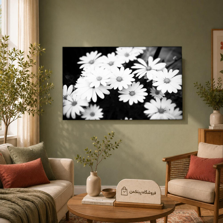 تابلو شاسی پینکمن طرح تکرنگ استتیک - Monochrome Aesthetic کد Jm61